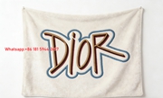 Embroidered Dior Flannel Sofa Throw Blanket D004